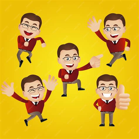 Premium Vector Businessman Set