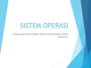 Pengenalan Sistem Operasi PPT