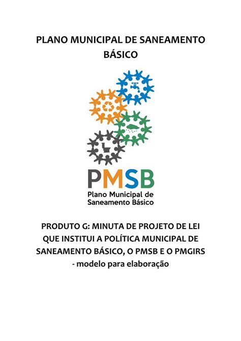 Pdf Plano Municipal De Saneamento B Sico De Saneamento B Sico Que