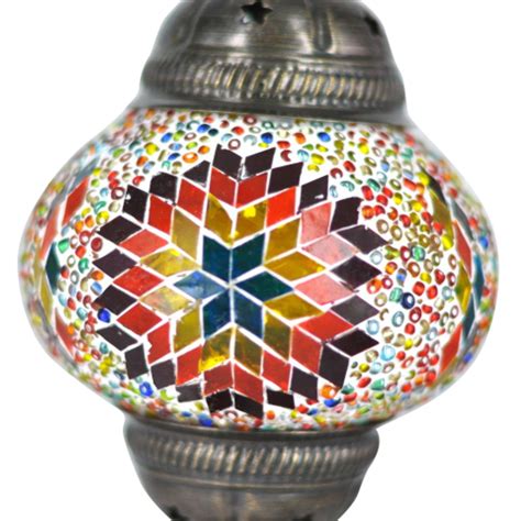 Turkish Mosaic Lamp Shade B2 Rainbow Style 5 Paykoc Imports Inc