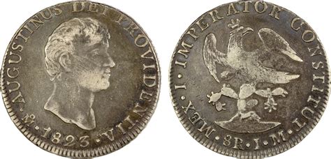 Mexico Augustin I Iturbide 1822 1823 Ar 8 Reales 1823 Mo Vf Ef