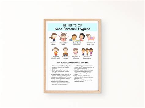 Benefits Of Personal Hygiene Poster Handout Printable Hygiene Chart