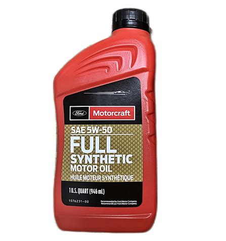 Motorcraft 5W 50 Full Synthetic Motor Oil XO 5w50 QGT Quart