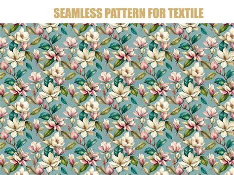 Seamless Pattern Magnolia Behance