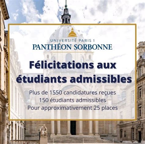 Plus de 1550 candidatures reçues félicitations aux admissibles