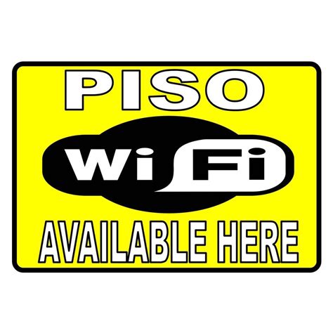 Piso Wifi Load Available Here Laminated Pvc Signage A Size High