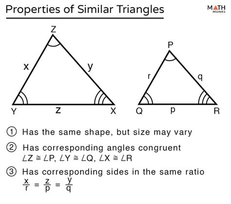 Similar Triangles Definition Properties Formulas Examples