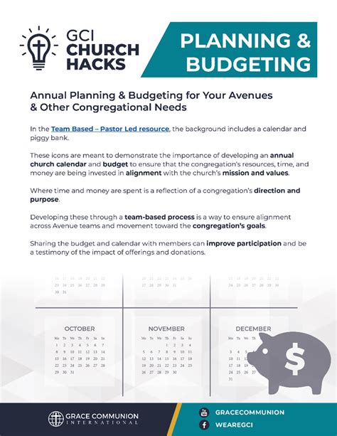 Church Hack Planning And Budgeting Gci Equipper