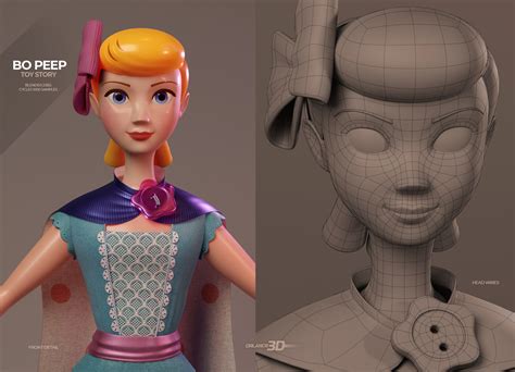 Orlando Esquivel Bo Peep Toy Story Fan Art 3d Model