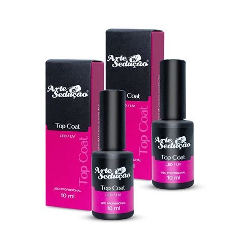 Kit 2 Top Coat Finalizador Selante Alto Brilho Unhas De Gel Arte