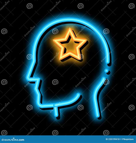 Man Star Human Talent Neon Glow Icon Illustration Stock Vector