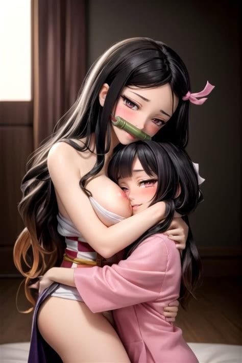 Mischievous Smiling While Blushing Girls Hugging D Furry Ai Porn