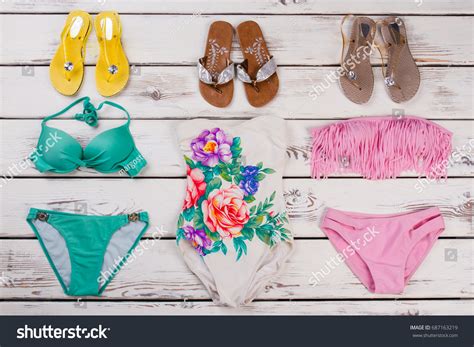 Flip Flops Bikini Set Variety Stylish Stock Photo Shutterstock