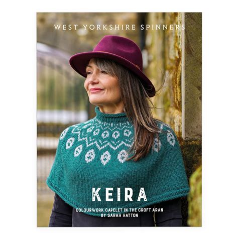 WYS ~ The Croft Aran Kiera Colourwork Capelet Pattern - Karelia House