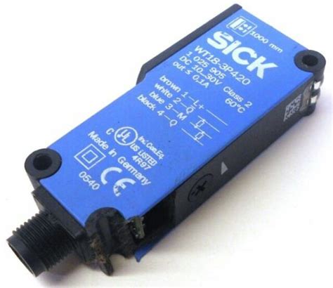 SICK WT18 3P420 Photoelectric Proximity Sensor Blue For Sale Online