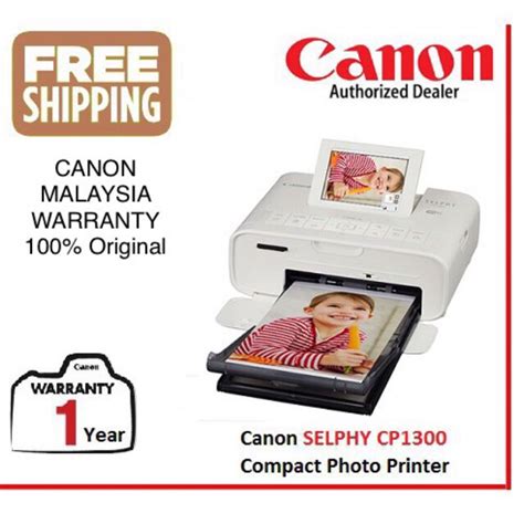 Canon Selphy Cp1300 Compact Photo Printer White 100 Original Set Shopee Malaysia