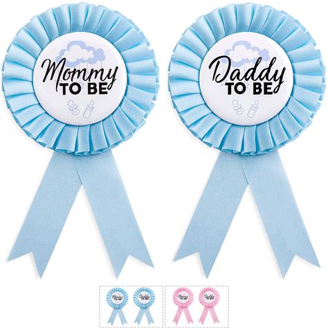 Buy CORRURE Baby Shower Button Pins Mommy To Be And Daddy To Be