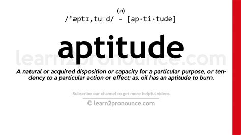 Aptitude Definition