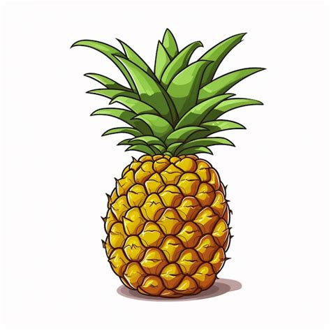 Premium Vector Pineapple Fruit Vector Tropical Illustration Juicy Food Sweet Design Fresh