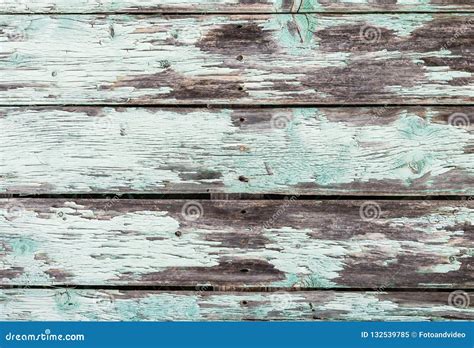 Shabby Old Wood Texture With Peeled Turquoise Paint Stock Image Image