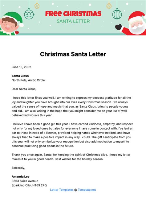 Free Santa Naughty List Letter Template Edit Online And Download