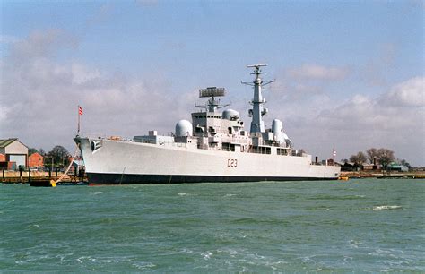 A Port Bow View Of The Decommissioned Type 82 Guided Missile Destroyer Bristol D 23 Tied Up To