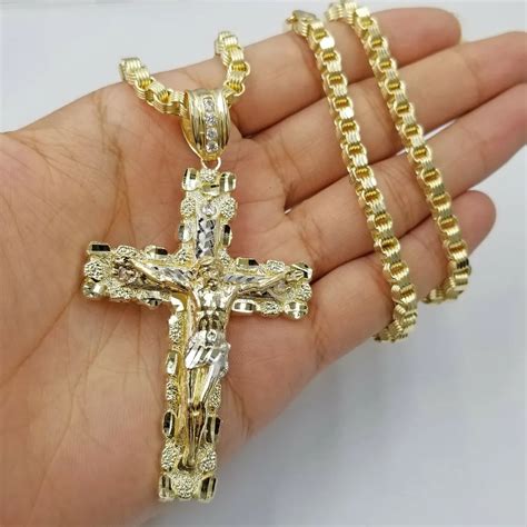 Gold Chain With Cross Pendant Mens Best Sale Bellvalefarms