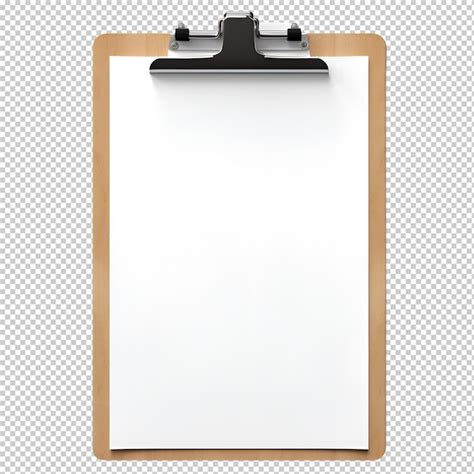 Premium Psd Blank Paper Clipboard On Isolated Transparent Background