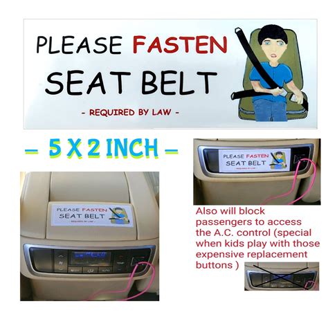 Please Fasten Seat Belt Sticker X Stickers For Uber Lyft And Taxi Etsy