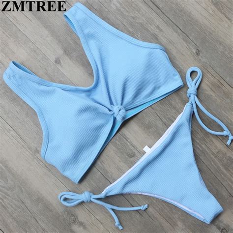 Bikini de marca ZMTREE 2017 traje de baño caliente para mujeres traje