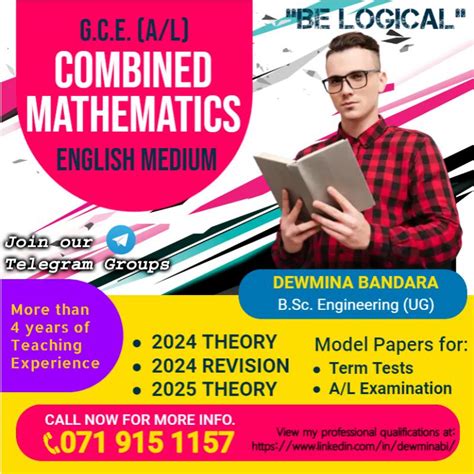 Gce Advanced Level Al Combined Mathematics English Medium Classes