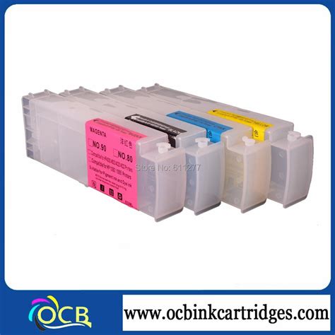 Ocbestjet Refillable Ink Cartridge For Hp Designjet Printer Ml