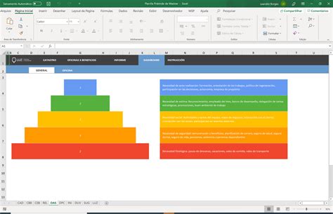 Planilla Pirámide De Maslow En Excel 40 Luz Planillas Excel Luz