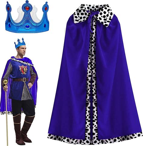 Adults King Queen Costume King Robe Queen Robe With Crown Royal Velvet