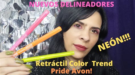 Nuevos Delineadores Retráctil Neón Color Trend Pride Avon YouTube