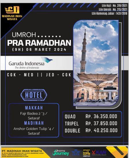 Umroh Ramadhan Pt Madinah Iman Wisata