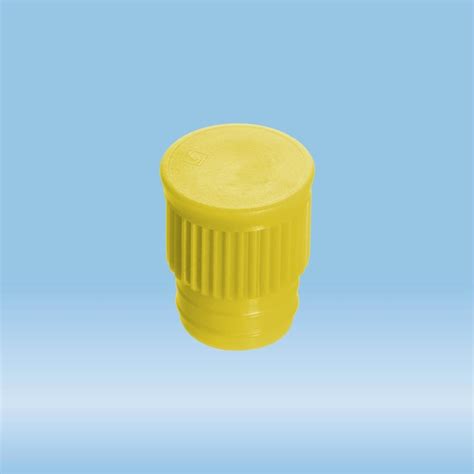 Push cap yellow suitable for tubes Ø 15 7 mm Caps Reagent and