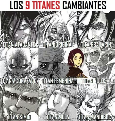 Los Nueve Titanes Cambiantes Attack On Titan Amino