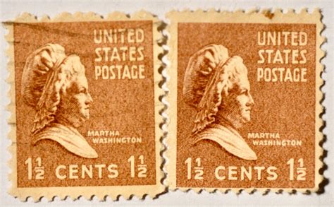 Sold At Auction 1938 805 Martha Washington 1 1 2 Cent Stamps Brown 55 Stamps In Lot