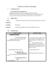 Determining Relevance Grade 9 English Lesson Plan Course Hero