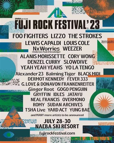 2023 FUJI ROCK FESTIVAL 演出阵容正式公布早鸟票即日开售