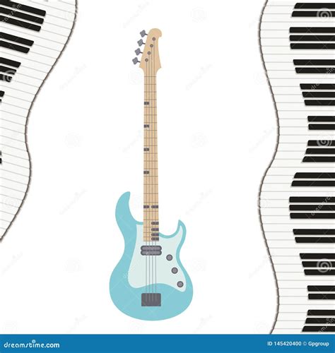 Guitarra El trica Do Teste Padr o Do Instrumento Musical Ilustração do