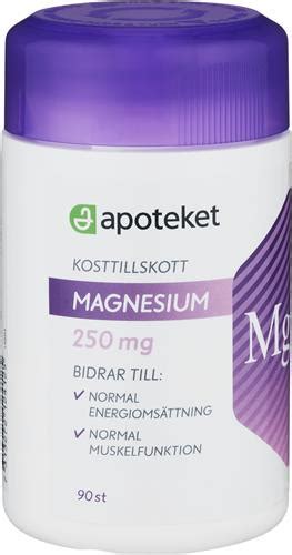 Köp Apoteket Magnesium 250 mg 90 st Apoteket se