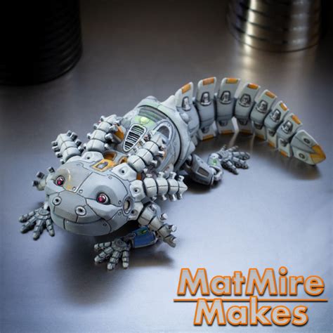 3D Printable RoboLotl Robot Axolotl Print In Place Body Snap Fit