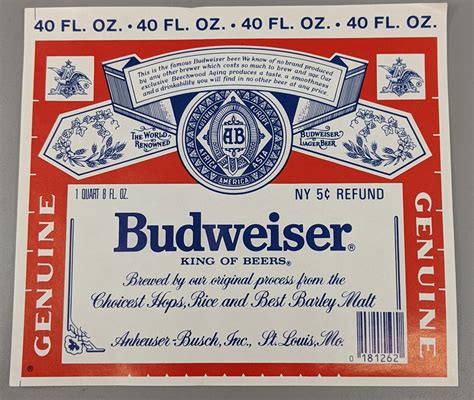 Budweiser Beer Label