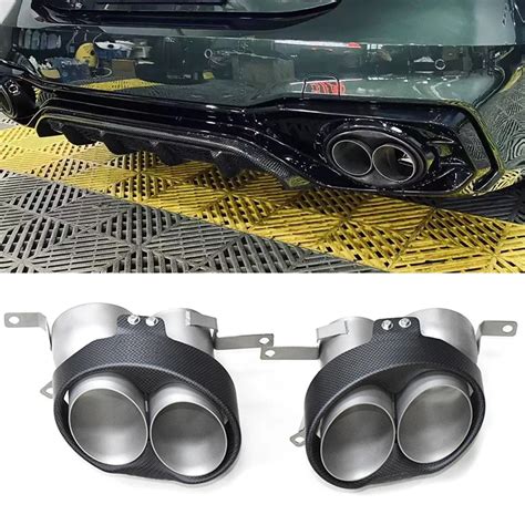 Quad Carbon Fiber Exhaust Pipe For Audi S6 S7 S5 S4 Rs6 Rs7 Rs6 Rs3 Rs4