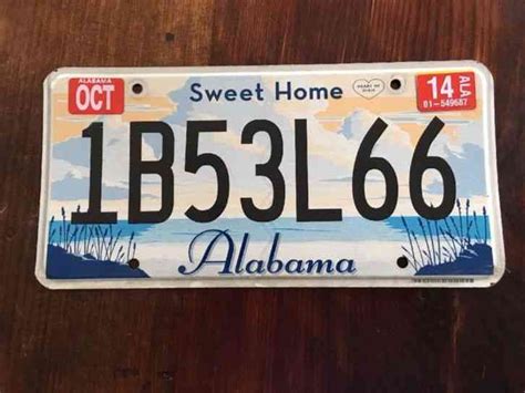 Original License Plate Alabama