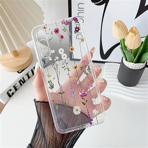 Ztofera Funda Floral Para Samsung Galaxy A G Transparente Con