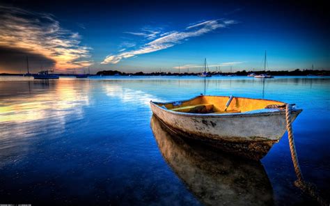 Hintergrundbilder Sonnenlicht Boot Sonnenuntergang Meer Bucht