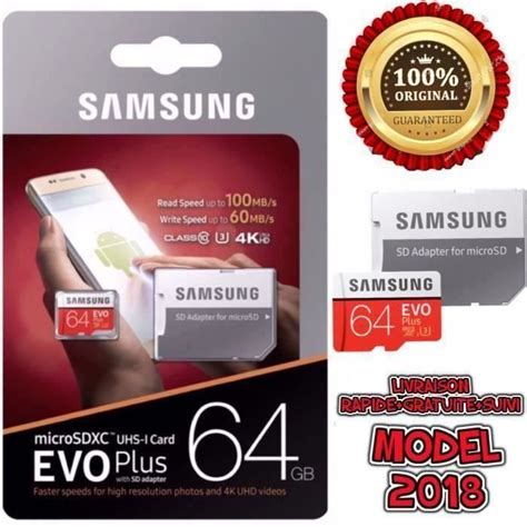 Carte M Moir Samsung Evo Plus Go Micro Sd Sdxc Mb S Adaptateur